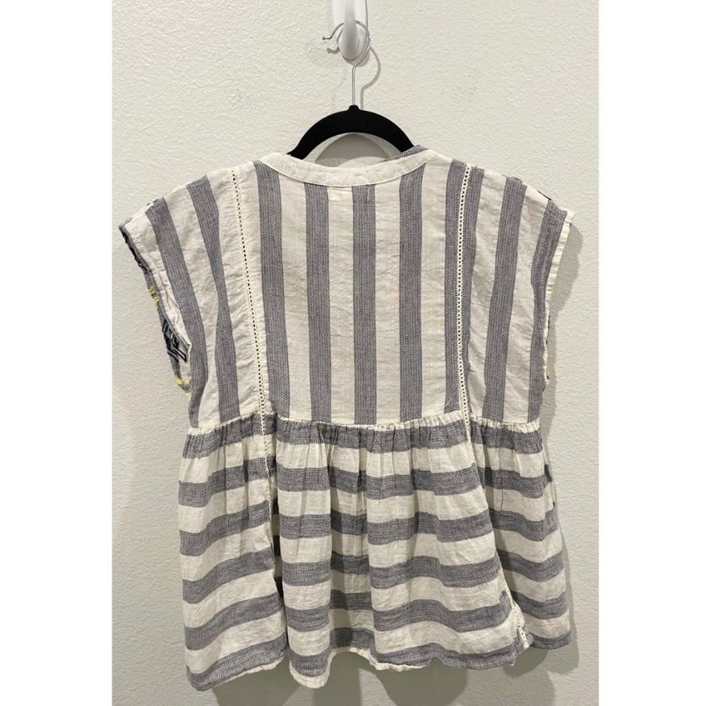 THML Multicolor Embroidered Strip Blouse - Picture 4 of 4